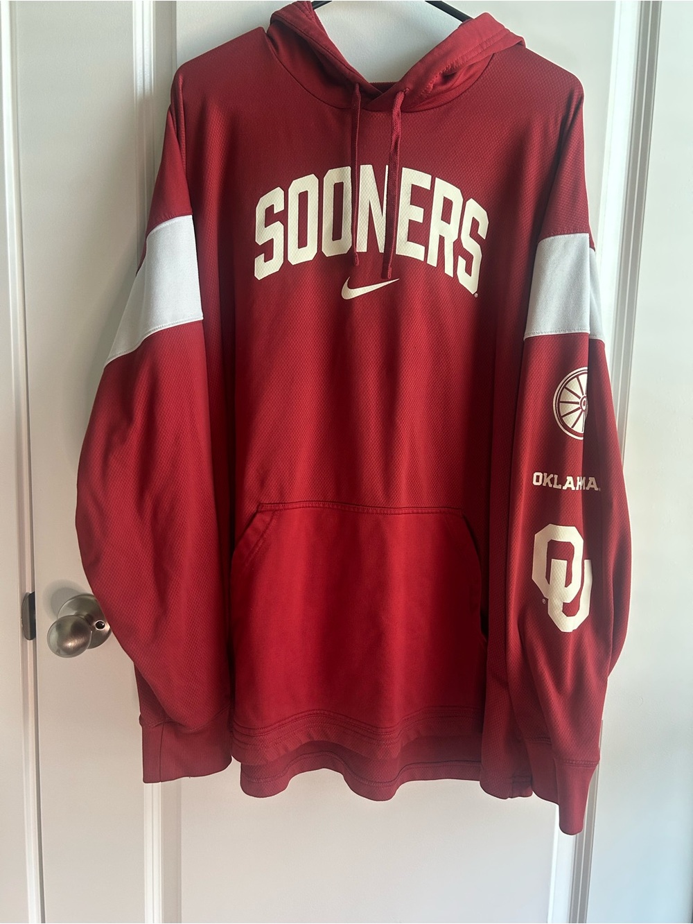 Nike Crimson & White Oklahoma Sooners Hoodie